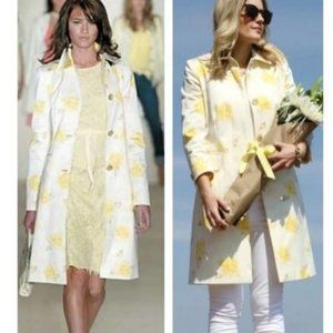 Banana Republic Trench Coat  Yellow Roses